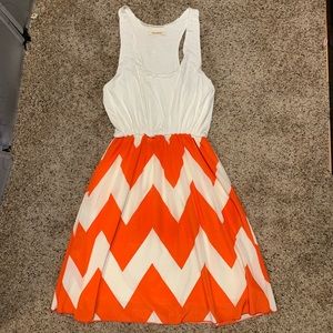 Orange Chevron dress